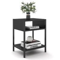 Mesa De Cabeceira Estilo Industrial Plaza L03 Preto - Mpozenato - 1