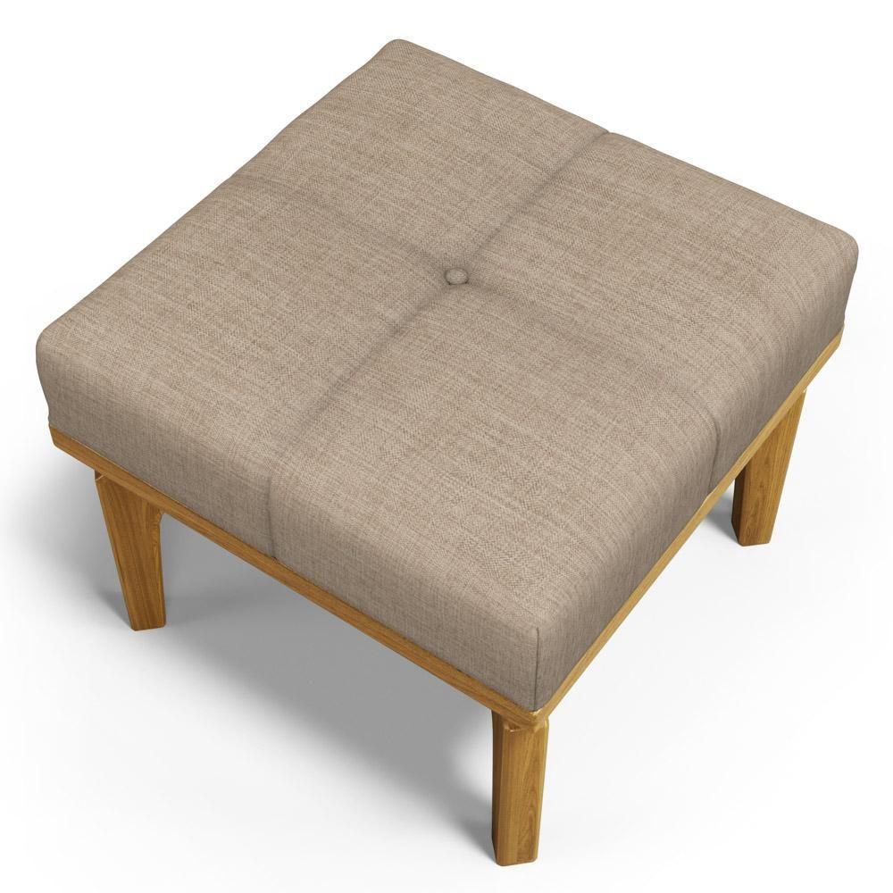 Poltrona De Amamentação Balanço E Puff Base De Madeira Brenda G05 Linho Areia - Mpozenato - 9