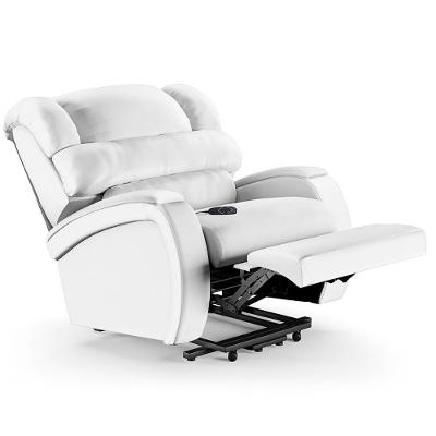 Poltrona Do Papai Reclinável Kalie Elevação Lift Elétrico Fh9 Pu Branco - Mpozenato