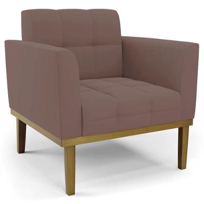 Poltrona Decorativa Ana Veludo Rosê Ibiza