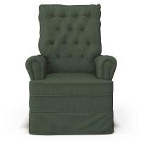 Poltrona De Amamentação E Descanso Com Balanço E Puff Laís G05 Linho Verde - Mpozenato - 7