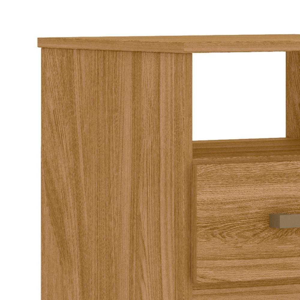 Mesa De Cabeceira Para Quarto 2 Gavetas Kit 2 Ares M07 Freijó - Mpozenato - 6
