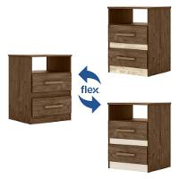 Mesa De Cabeceira Apolo Flex Castanho/avelã/baunilha - Moval - 6