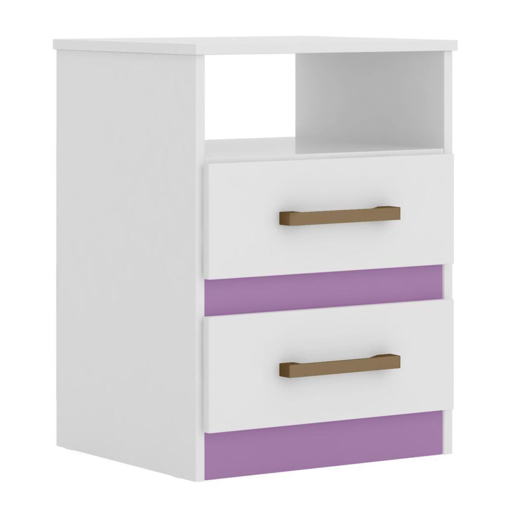 Mesa De Cabeceira Ares Flex M07 Branco/rosa/azul/lilás - Mpozenato - 8