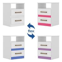 Mesa De Cabeceira Ares Flex M07 Branco/rosa/azul/lilás - Mpozenato - 6