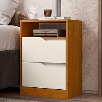 Mesa De Cabeceira Com Gavetas Kit 2 Sole Flex Cinamomo/off - Albatroz - 2