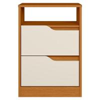 Mesa De Cabeceira Com Gavetas Kit 2 Sole Flex Cinamomo/off - Albatroz - 9