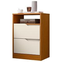 Mesa De Cabeceira Com Gavetas Kit 2 Sole Flex Cinamomo/off - Albatroz - 10