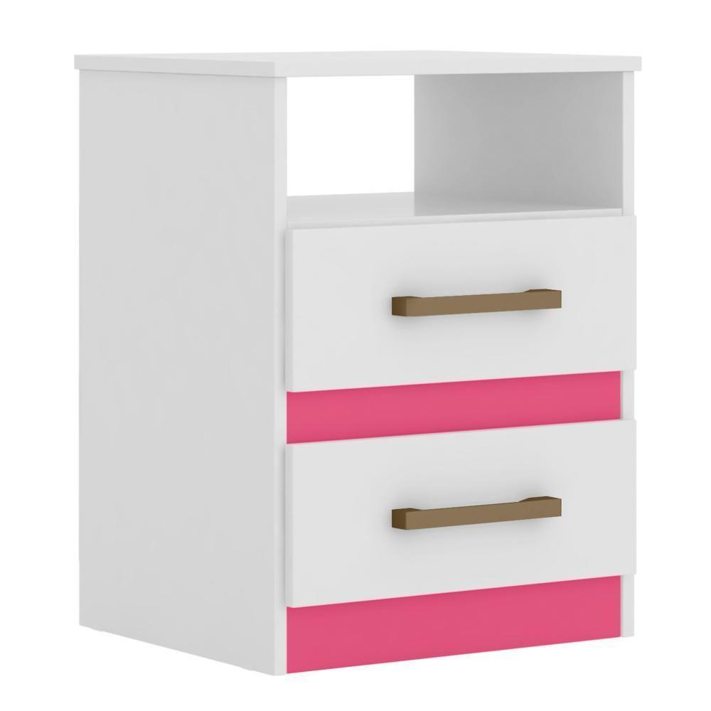 Mesa De Cabeceira Apolo Flex Branco/rosa/azul/lilás - Moval - 9