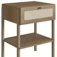 Mesa De Cabeceira Com 1 Gaveta Pés Madeira Arlo A10 Hanover - Mpozenato - 2