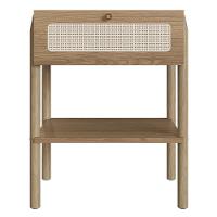 Mesa De Cabeceira Com 1 Gaveta Pés Madeira Arlo A10 Hanover - Mpozenato - 9