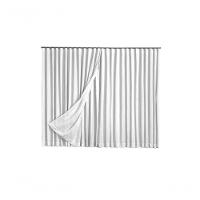 Cortina Microfibra Com Linho 6,00x2,50 Para Trilho Duplo branco - 1