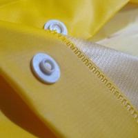 Capa De Chuva Em Pvc Forrada Amarela Com Capuz Tam. M - Vinilseg - 3