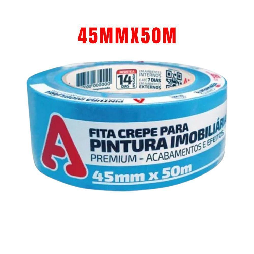 Fita Crepe Imobiliária Azul Neon 45 X 50 Mt - Adere - 3