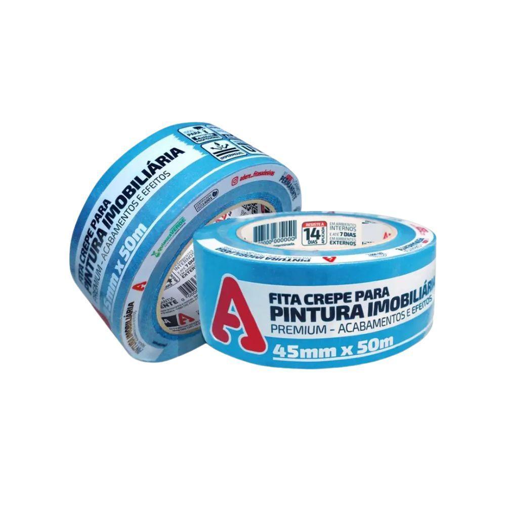 Fita Crepe Imobiliária Azul Neon 45 X 50 Mt - Adere - 4