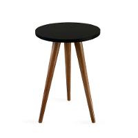 Mesa Lateral De Canto Tripé 60x35cm Preto - 1