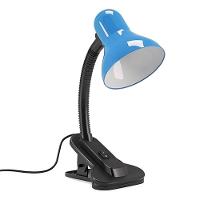 Luminária Articulada Com Garra Presilha E27 Bivolt Cor Azul Para Escrivaninha E Mesa - 5