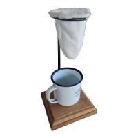 Mini Mancebo Coador De Café Em Madeira Maciça + Canequinha - 2