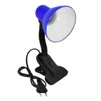 Luminária Articulada Com Garra Presilha E27 Bivolt Cor Azul Escuro Para Escrivaninha E Mesa - 3