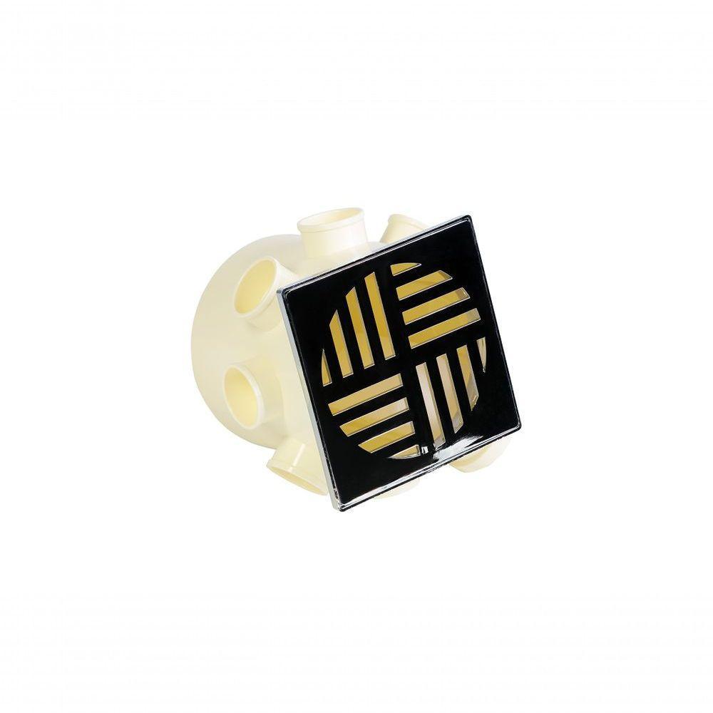 Caixa Sifonada Com Grelha Quadrada Cromada 150 X 150 X 50 Mm - Krona - 5