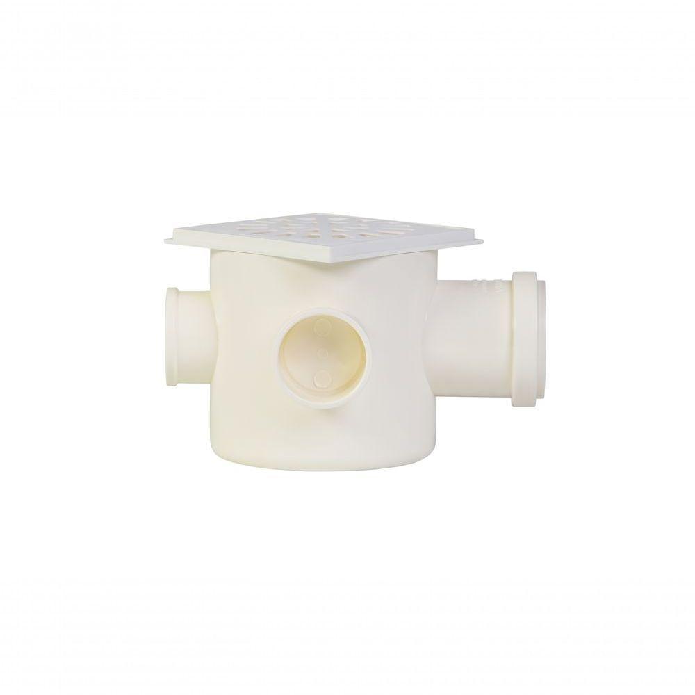 Caixa Sifonada Com Grelha Quadrada Branca 100 X 100 X 50 Mm - Krona - 2