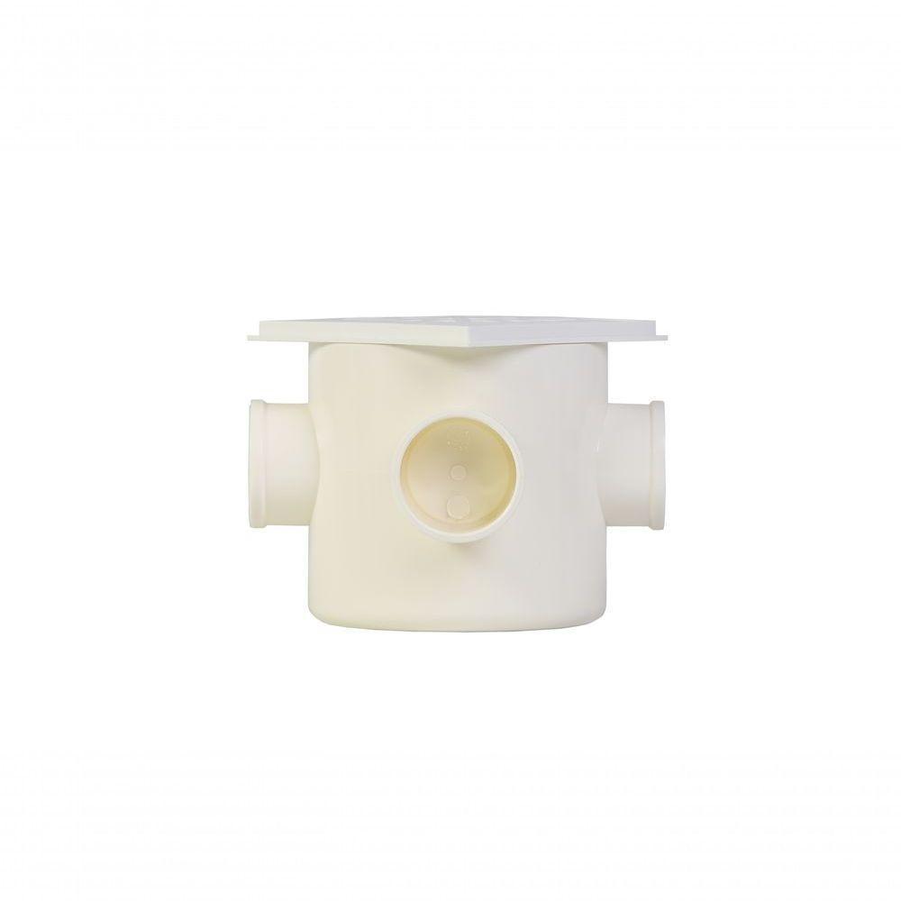 Caixa Sifonada Com Grelha Quadrada Branca 100 X 100 X 50 Mm - Krona - 4