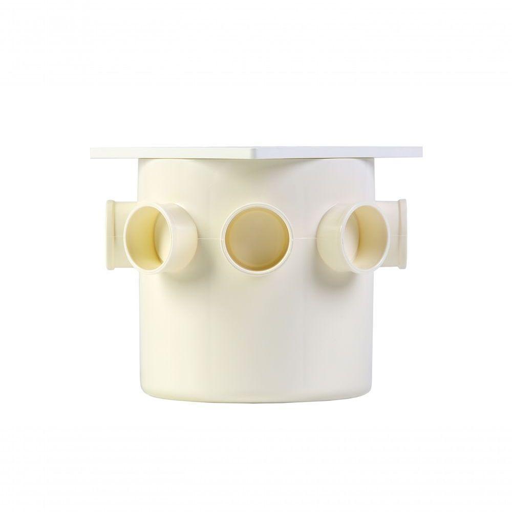 Caixa Sifonada Com Grelha Quadrada Branca 150 X 150 X 50 Mm - Krona - 2