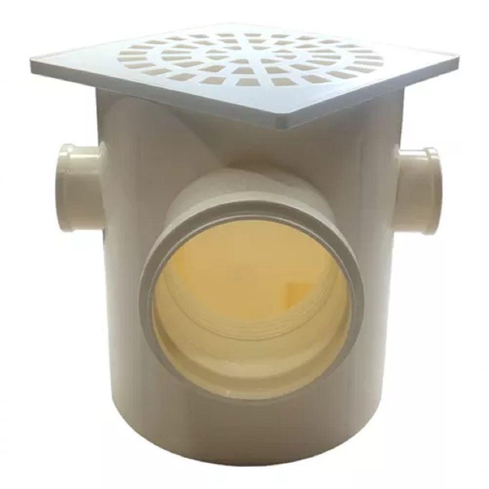 Caixa Sifonada Com Grelha Quadrada Branca 150 X 150 X 50 Mm - Krona - 3