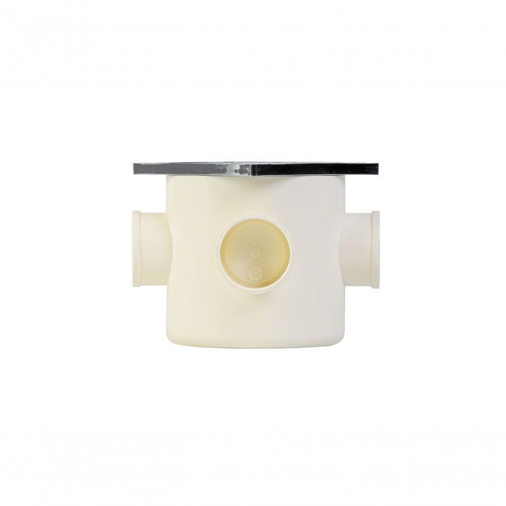 Caixa Sifonada Com Grelha Quadrada Cromada 100 X 100 X 50 Mm - Krona - 3