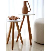 Conjunto Médio Mesa Lateral De Canto Tripé Branco - 3