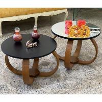 Conjunto Mesa De Centro E Lateral Pés Cebola Composê Espelhada Preto - 3