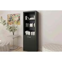 Estante Livreiro Solteiro Me4110 C/ 2 Portas E 3 Prateleiras Preto - Tecno Mobili - 1