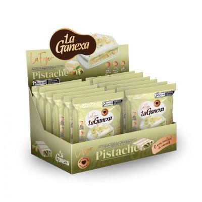 La Fajor La Ganexa Display (12 Unid. 50g) - Sabor: Chocolate Branco C- Pistache