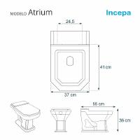 Assento Sanitário Termofixo Atrium Biscuit (bege Claro) Para Vaso Incepa - 4
