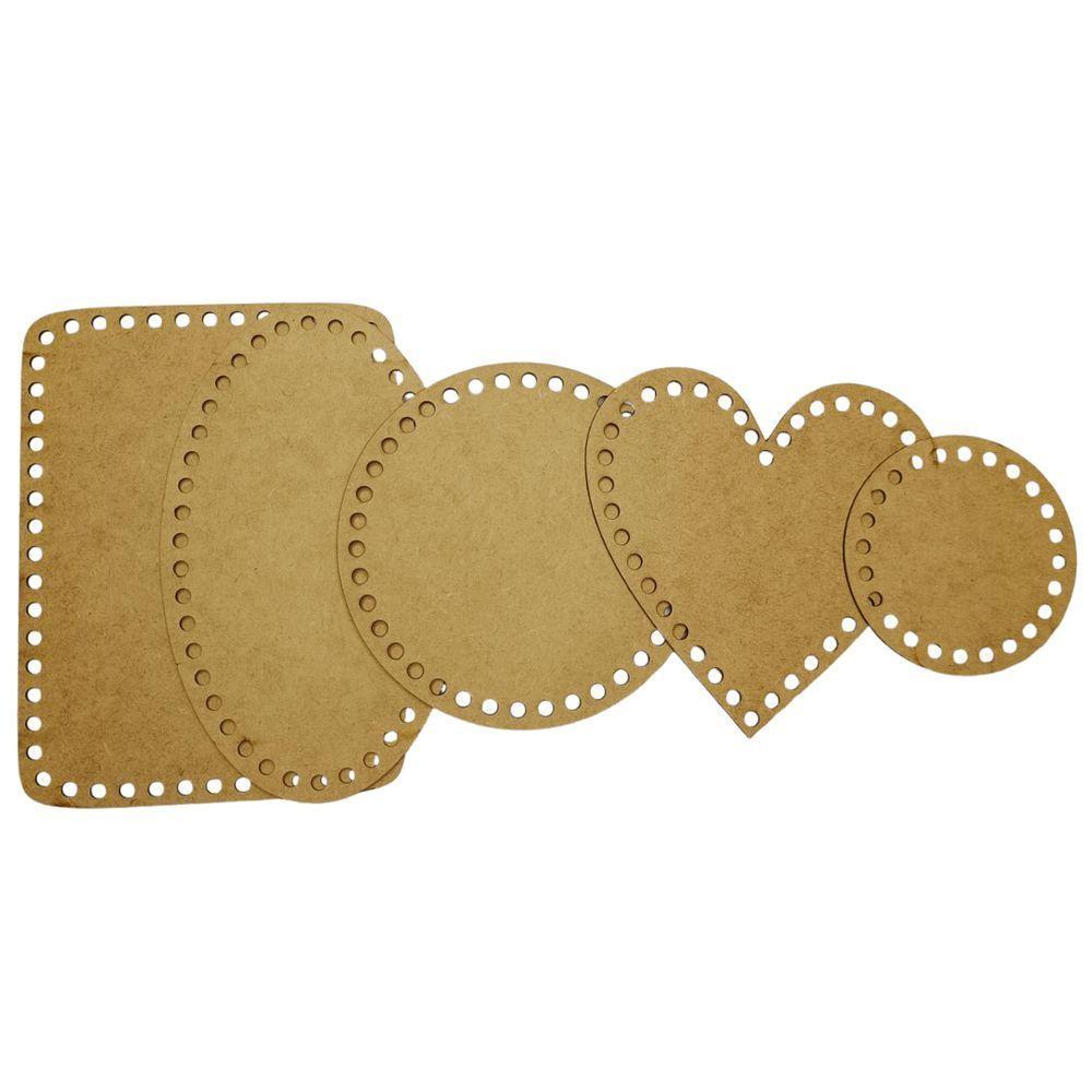 Kit Com 5 Peças Base De Crochê Modelo 2 - 1