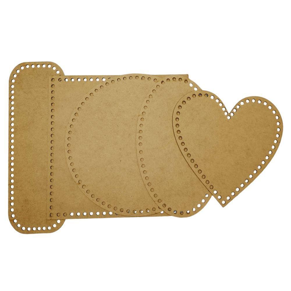 Kit Com 5 Peças Base De Crochê Modelo 1 - 1