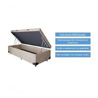 Cama Box Baú Solteiro 88 Bello Box - Suede Bege - 4