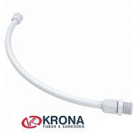 Engate Flexível 1-2 X 40 Cm Pvc Agua Fria Branco Krona - 4