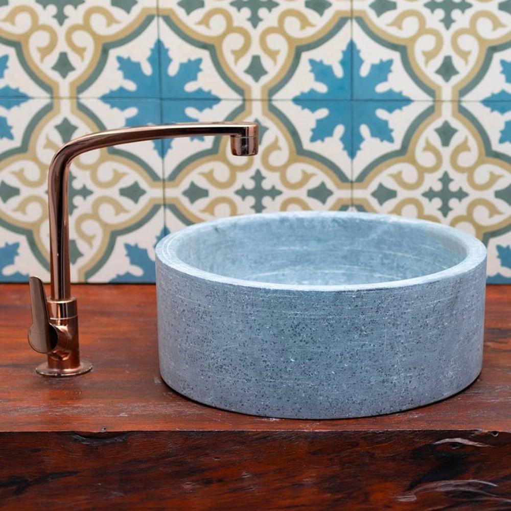 Cuba Bojo Pedra Sabão Sobrepor Pia Lavabo Lavatório 35x12cm - 3