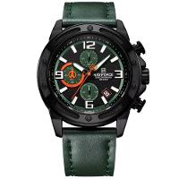 Relógio De Quartzo Masculino Multifuncional Com Cronógrafo à Prova D'água 3atm Verde - 1