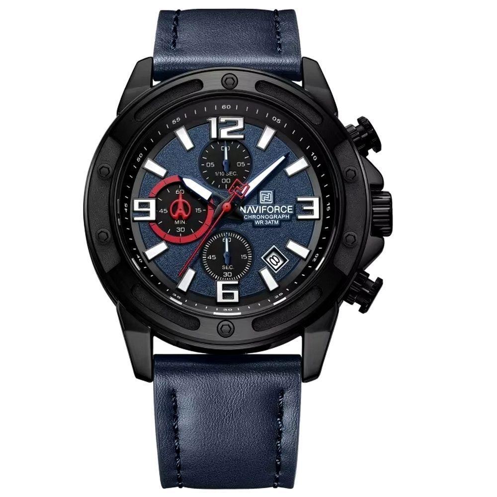 Relógio De Quartzo Masculino Multifuncional Com Cronógrafo à Prova D'água 3atm Azul - 1