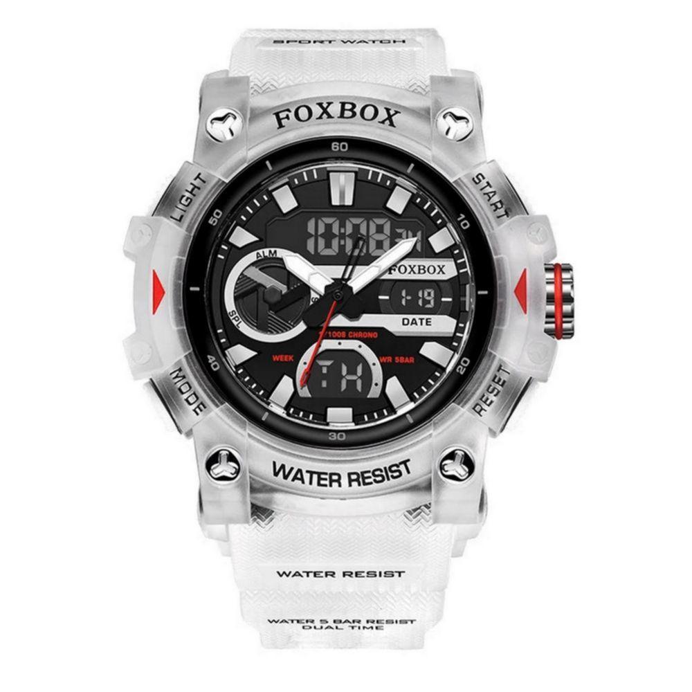 Relógio Esportivo Digital Pulseira De Silicone A Prova D´agua Branco - 1