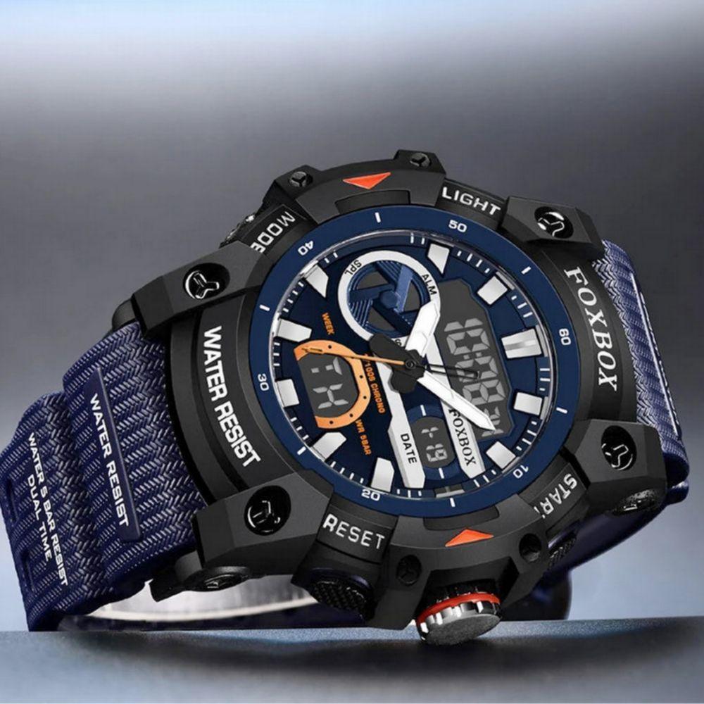 Relógio Esportivo Digital Pulseira De Silicone A Prova D´agua Azul - 2