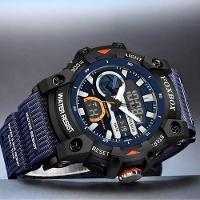 Relógio Esportivo Digital Pulseira De Silicone A Prova D´agua Azul - 2