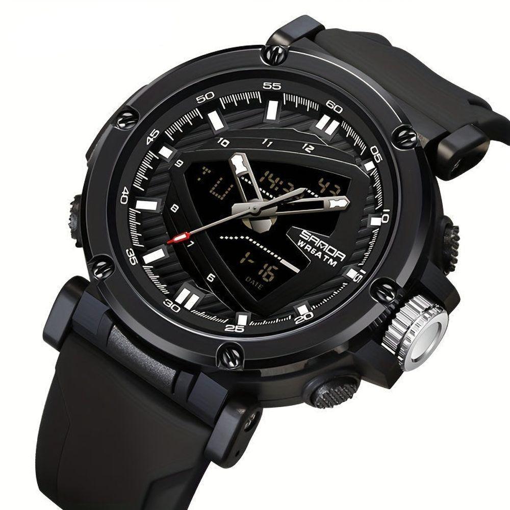 Relógio, Resistente à água 50m, Cronômetro, Relógio Despertador Vermelho - 2