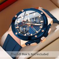 Relógio De Moda, Pulseira De Silicone, Design De Mostrador Criativo Azul - 2