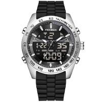 Relógio Quartzo Espotivo Com Cronógrafo á Prova D'água 5atm Prata - 1