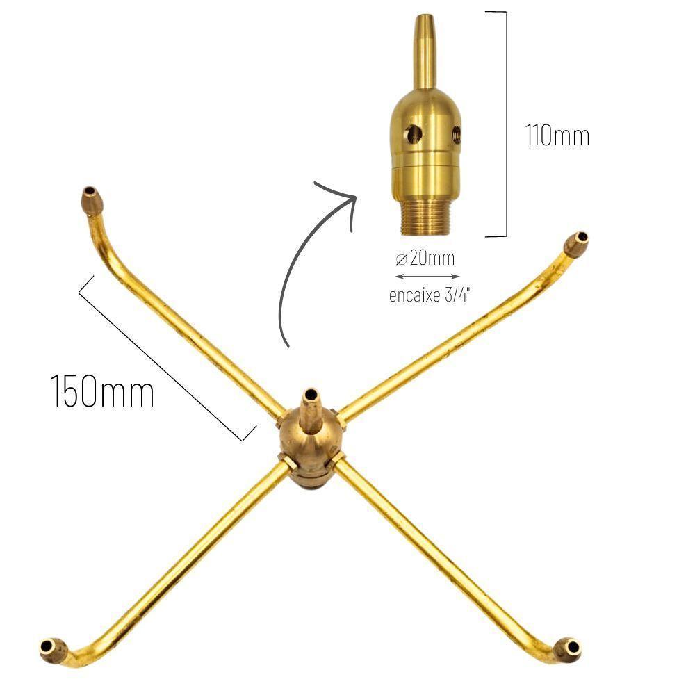 Bico Efeito Giratório Para Fontes Chafarizes E Lagos Com Entrada Rosca 3/4" - 2