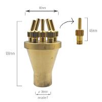 Bico Para Fontes Chafarizes E Lagos Direcionável Multijatos Com Entrada Rosca De 1"
