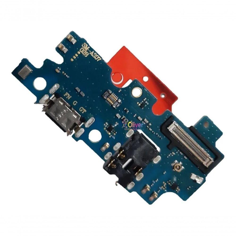 Conector De Carga Flex Com Placa Completa Para A30s A307 - 3